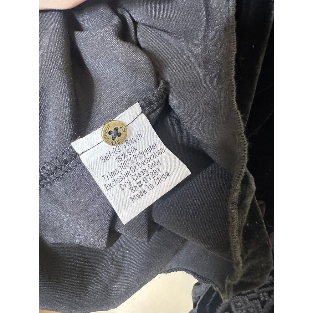 Johnny Was Landon Black Velvet Silk Blend Tunic Floral Embroidery LARGE - Picture 5 of 6